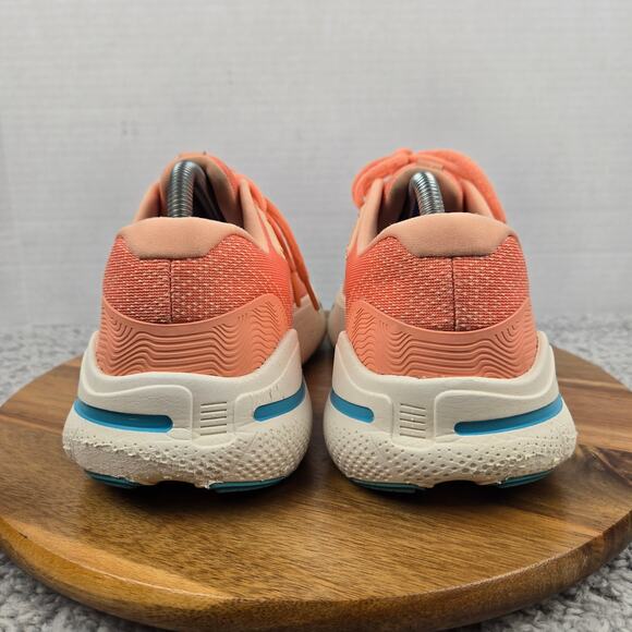 Brooks Womens 9.5B Ghost Max Papaya Apricot Blue Athletic Gym Road Running Shoe - Picture 2 of 13